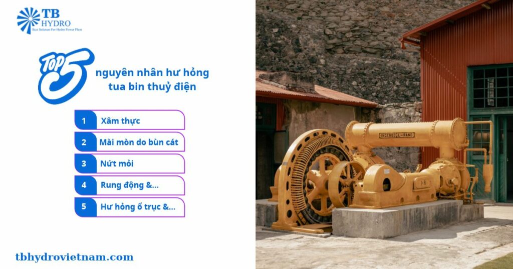 Nguyên nhân hư hỏng tua bin thuỷ điện